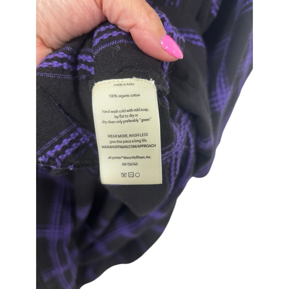 Mara Hoffman Aviva Dolman Sleeve Midi Dress Penny Plaid Womens Size 2X - Picture 7 of 8
